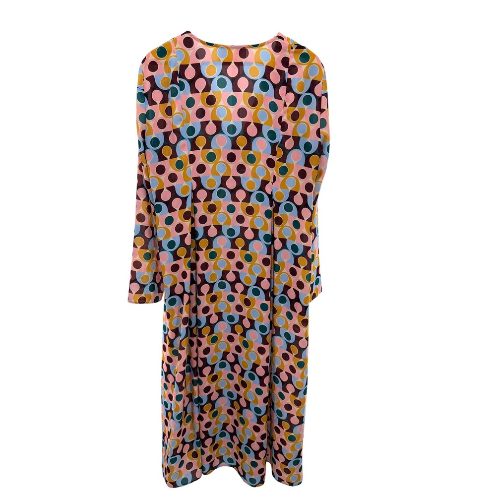 La DoubleJ V Trapezio Dress Gumball Retro Print Maxi XL Edition 25 Italy Mod‎ - Picture 9 of 12